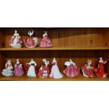 8 Royal Doulton ceramic figures of ladies