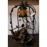 Art Nouveau light fitting with water feature, cher