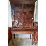 Victorian mahogany glazed display cabinet