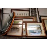 Quantity of framed pictures/prints