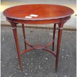 19th century mahogany oval side table