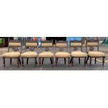 Set of 6 oak framed dining chairs