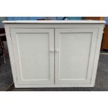 20th century painted pine kitchen cupboard