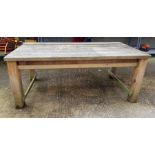 Large oak garden table