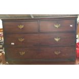 Large scale Georgian mahogany chest of 2 short & 2