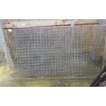 Collection of metal wire fencing