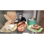 Collection of ceramics to include a Sylvac bunny,