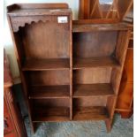 20th century oak pigeon hole shelving unit