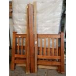 Wooden double bed frame