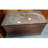 Victorian pine blanket box