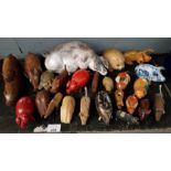 Collection of wooden & ceramic pigs