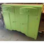 Lime green painted sideboard