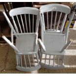 4 painted kitchen chairs