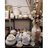 Two shelves of ceramics & glassware to include Ita