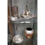 Collection of W.M.F. metalware including a vase