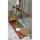 Set of brass scientific scales