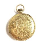 An unnamed ladies open face 18ct gold pocket watch