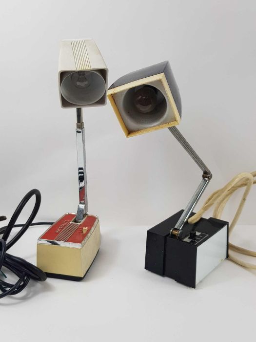 A mid 20th century Microlite desk lamp, together w