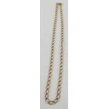 A 9ct gold open, filed curb link chain, 4.1mm wide