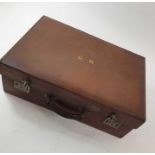 A late 19th/20th century gentleman's brown leather