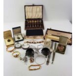 A collection of vintage costume jewellery, a pair