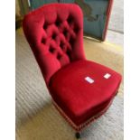 Reproduction button back nursing/bedroom chair