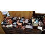 Large collection of camera's, binoculars & related