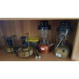 2 tilly lamps, primer stoves & oil dispensers