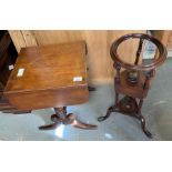 Georgian mahogany shaving stand along with Victori