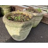 Pair of Cotswold range reconstituted stone planter