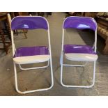 Pair of Harbour houseware metal folding chairs