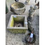 Reconstituted stone urn, Sanford stone plant pot &