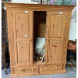 Large modern pine wardrobe