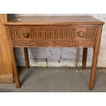 Old charm style oak side table/desk