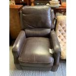 Leather recliner chair