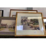 Three framed watercolours by Lionel Aggett