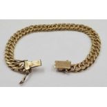 A 9ct gold filed curb chain, with box snap clasp a
