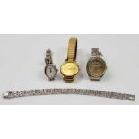 A ladies silver Rotary wrist watch on bracelet, 31