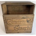 A 20th century wooden advertising crate for Colman