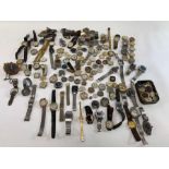 A large collection of 1940's to 1980's wrist watch