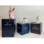 Three Royal Doulton figures, "Best Friends", "Time