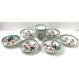 A collection of seven 19th century tea bowls, e