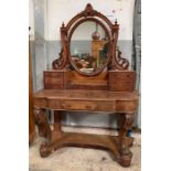 A Victorian mahogany Duchess dressing table, with