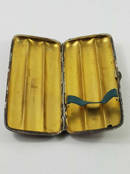 A silver cigar case, Birmingham, 1907 - Image 3 of 4