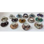 A collection of fourteen collectable Coalport coff