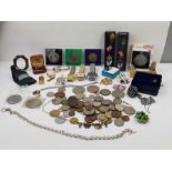 A collection of wrist watches, costume jewellery a