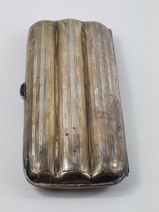 A silver cigar case, Birmingham, 1907 - Image 2 of 4