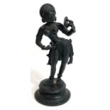 An Indian bronze of model of Parvati, standing on
