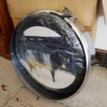 Boxed metal tyre cover