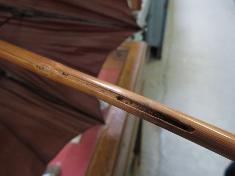 Parasol with ivory handle along with a cane walkin - Image 3 of 6